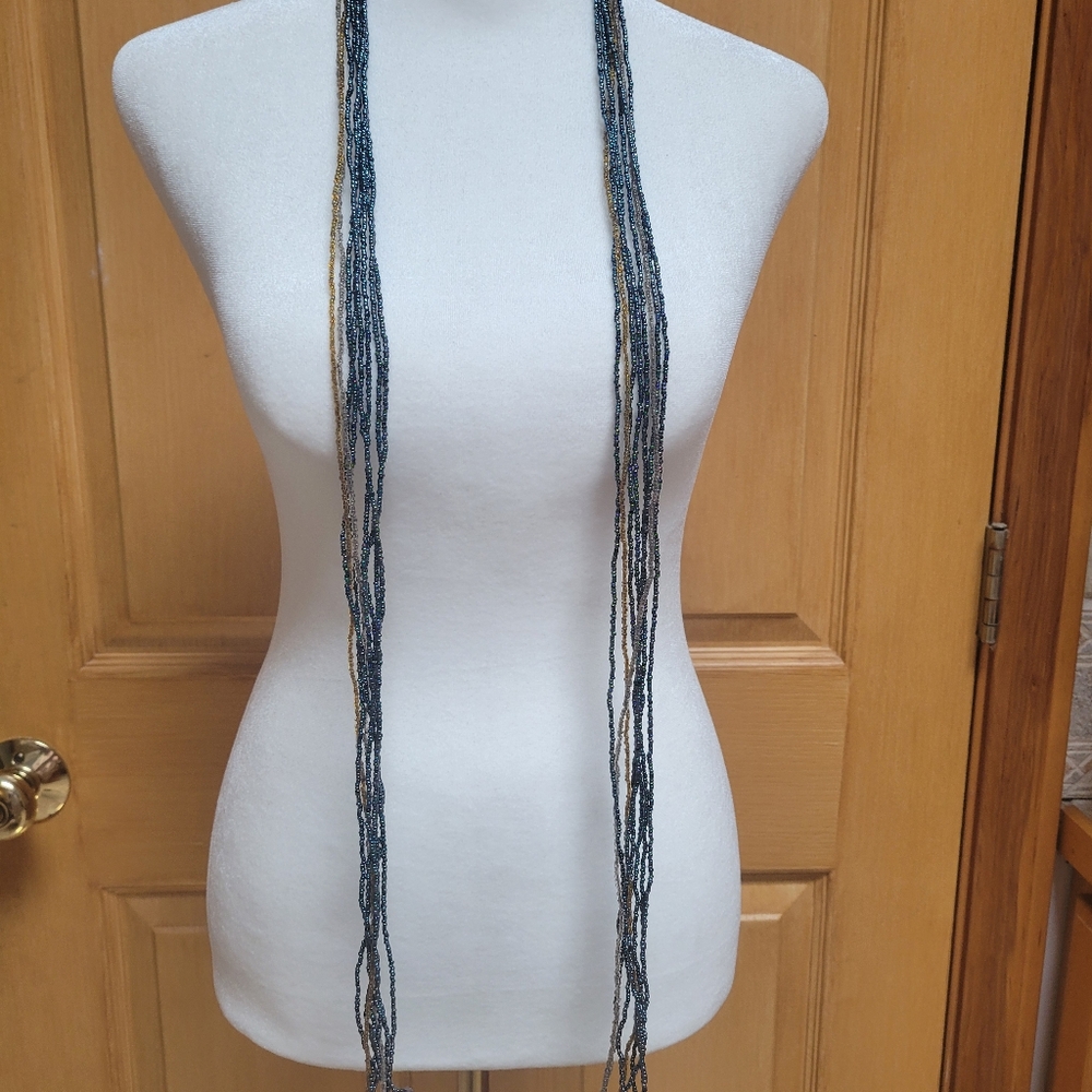 60" Long Beaded Sash Accessory. - Picture 3 of 4